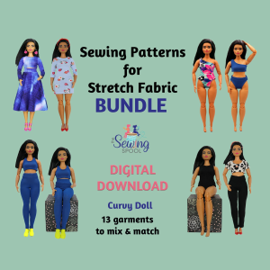 Curvy Doll Sewing Patterns Bundle (Stretch Fabric PDF Pattern Set)