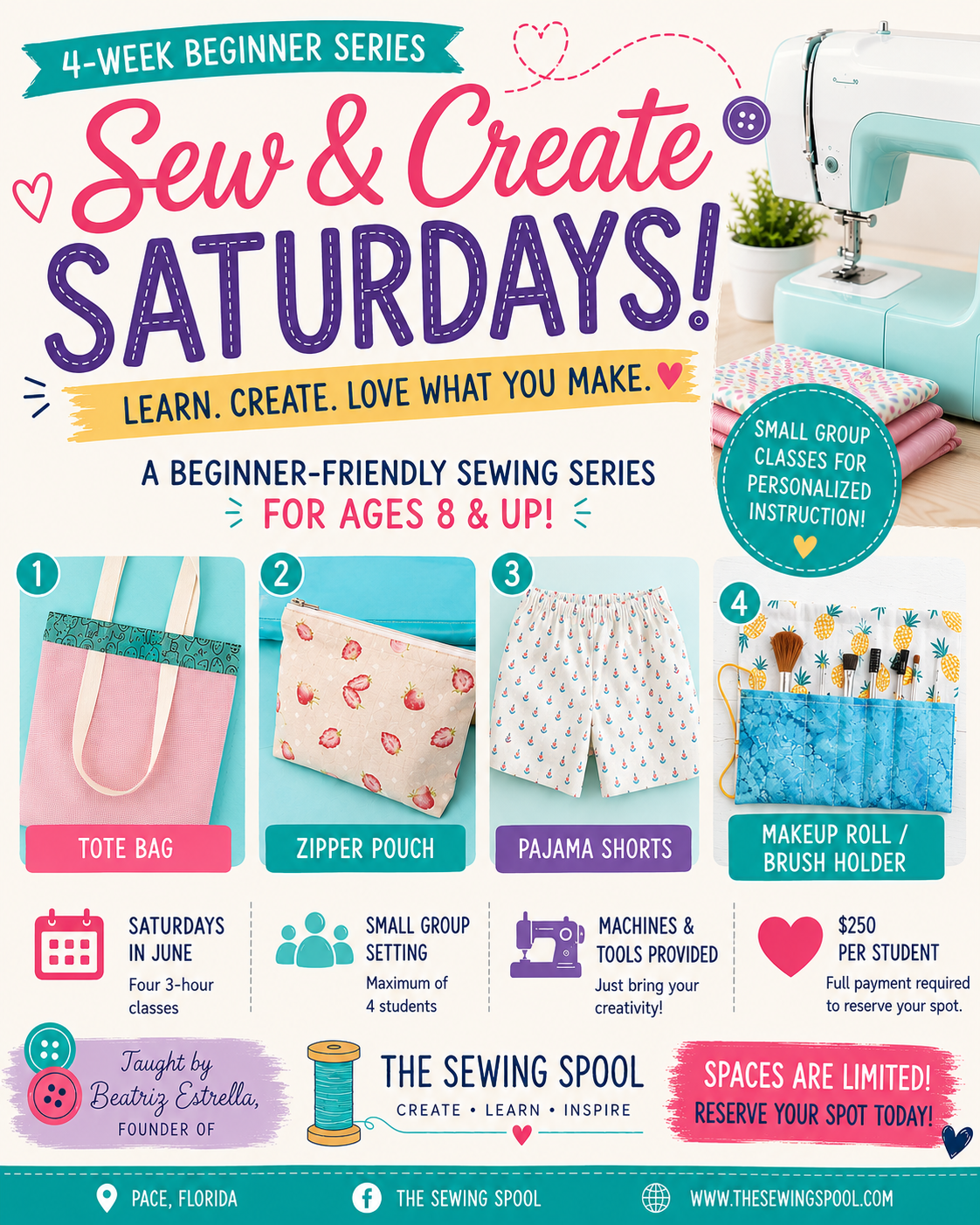 June Sewing Flyer_Fb_ADs 4x5 TEEN SEWING CLASSES
